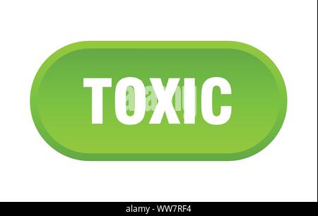 toxic button. toxic rounded green sign. toxic Stock Vector