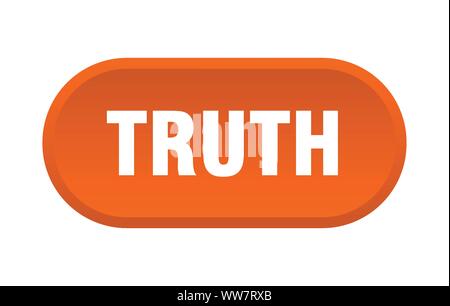 truth button. truth rounded orange sign. truth Stock Vector