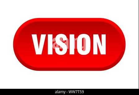 vision button. vision rounded red sign. vision Stock Vector