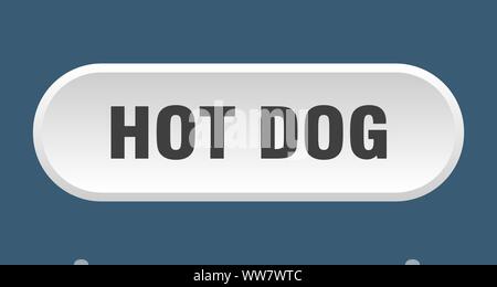 hot dog button. hot dog rounded white sign. hot dog Stock Vector