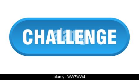 challenge button. challenge rounded blue sign. challenge Stock Vector