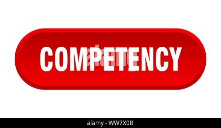 Competent Sticker competency sign. competency rounded red sticker. competency Stock ...
