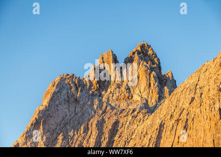 View on the mountains in Wetterstein Range near Garmisch-Partenkirchen, Bavaria, Germany, Stock Photo