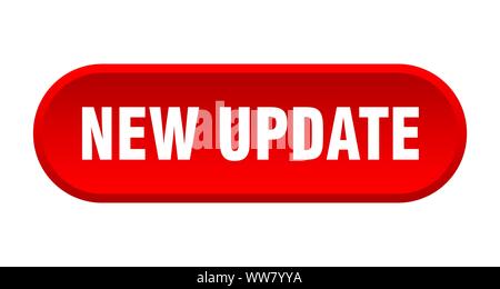 new update button. new update rounded red sign. new update Stock Vector