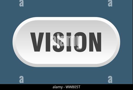 vision button. vision rounded white sign. vision Stock Vector