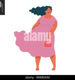 Faceless curvy female in a swimsuit contour isolated on a white background.  Body positive and female beauty. Hand drawn vector art Stock Vector Image &  Art - Alamy