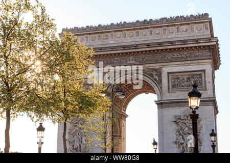 Arc de Triomphe du Carrousel, small triumphal arch in Paris, France, Europe Stock Photo