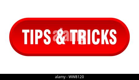 tips & tricks button. tips & tricks rounded red sign. tips & tricks Stock Vector
