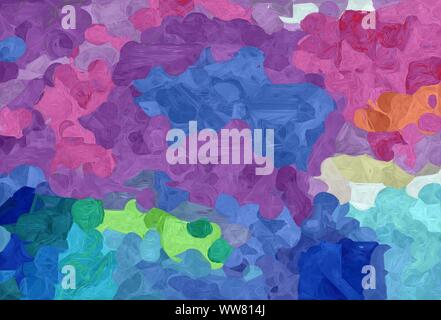 abstract natural painting style with slate blue, pale violet red and medium aqua marine colors. Stock Photo