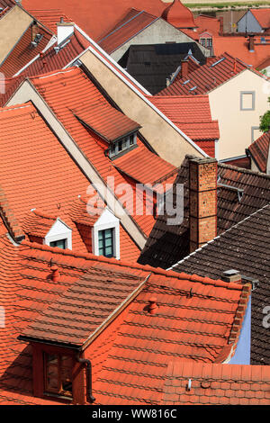 Roofs in the old town of Meissen, Saxony, Germany, Europe, Stock Photo