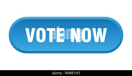 vote now button. vote now rounded blue sign. vote now Stock Vector