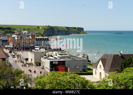 View at Arromanches-les-Bains, Calvados, Basse-Normandie, English Channel, France Stock Photo