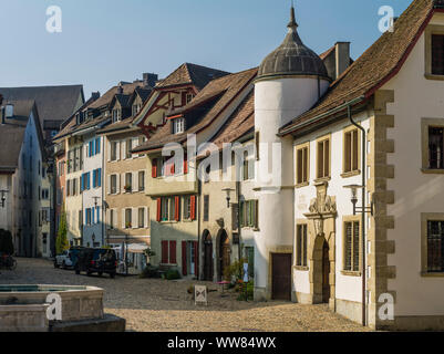 Historical old town of Brugg in the Canton of Aargau Stock Photo