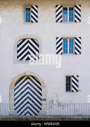 Historical old town of Brugg in the Canton of Aargau, Salzhaus Stock Photo