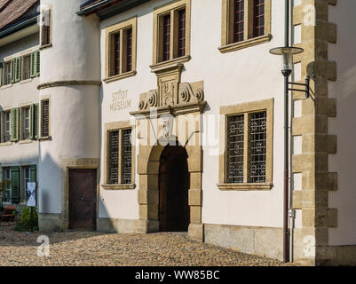 Historical old town of Brugg in the Canton of Aargau, town museum Stock Photo