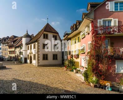 Historical old town of Brugg in the Canton of Aargau Stock Photo