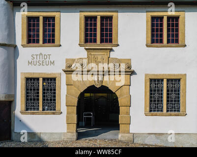 Historical old town of Brugg in the Canton of Aargau, town museum Stock Photo