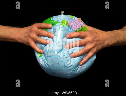 Fragility of the Earth, conceptual image Stock Photo