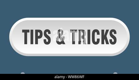 tips & tricks button. tips & tricks rounded white sign. tips & tricks Stock Vector