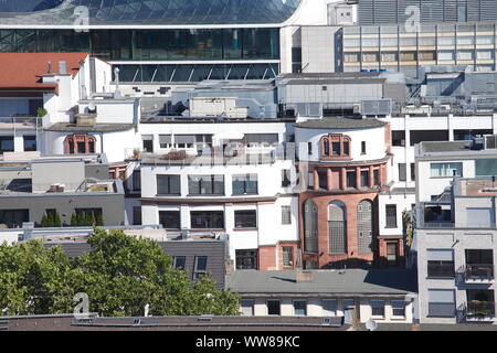 Downtown, houses and roofs, view from the Domturm, Frankfurt am Main, Hesse, Germany, Europe Stock Photo