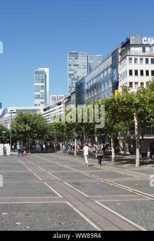 Zeil shopping street, Frankfurt am Main, Hesse, Germany, Europe Stock Photo