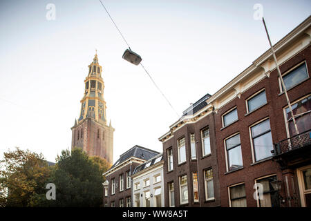 Netherlands, Groningen, Aa-kerk in morning sun Stock Photo