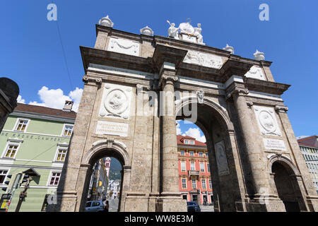 Innsbruck, Triumphpforte (Triumphal Arch), Region Innsbruck, Tyrol, Austria Stock Photo