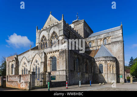 England, Hampshire, Romsey, Romsey Abbey Stock Photo