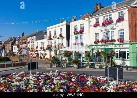 England, Kent, Deal, Colourful Seafront Buildings Stock Photo