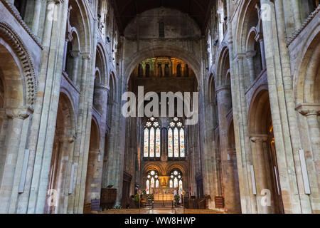 England, Hampshire, Romsey, Romsey Abbey, Interior View Stock Photo