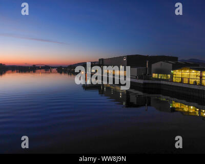 Deggendorf River Danube Man Dwe Factory In Niederbayern Lower Bavaria Bayern Bavaria Germany Stock Photo Alamy