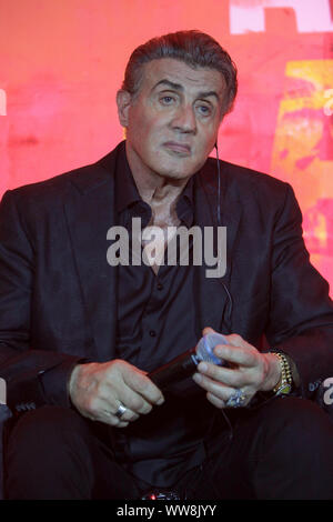 Sylvester Stallone poses for photos during Rambo: Last Blood film press conference at Four Season Hotel on September 12, 2019 in Mexico City, Mexico (Photo by Francisco Morales/DAMMPHOTO) Stock Photo
