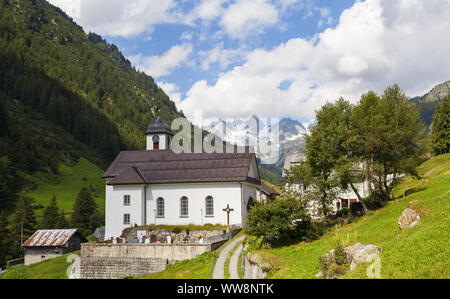 Meien Chapel, Husen, Meiental Valley, Canton of Uri, Switzerland Stock Photo