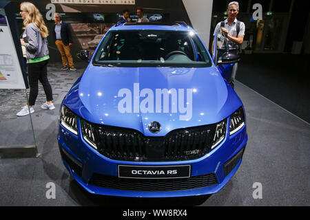 Frankfurt, Germany. 12th Sep, 2019. The Czech car manufacturer Skoda, part of the Volkswagen Group, displays the Skoda Octavia RS Combi at the 2019 Internationale Automobil-Ausstellung (IAA). (Photo by Michael Debets/Pacific Press) Credit: Pacific Press Agency/Alamy Live News Stock Photo