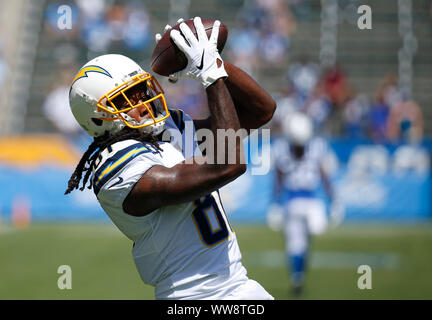 September 08, 2019 Los Angeles Chargers wide receiver Mike Williams (81) in action before the NFL game between the Los Angeles Chargers and the Indianapolis Colts at Dignity Health Sports Park in Carson, California. Charles Baus/CSM. Stock Photo