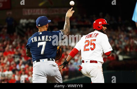 Milwaukee Brewers' Eric Thames is seen before a baseball game against the  St. Louis Cardinals Wednesday, Aug. 28, 2019, in Milwaukee. (AP Photo/Morry  Gash Stock Photo - Alamy