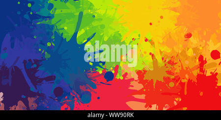 Colorful splatter paint abstract background illustration. Stock Photo