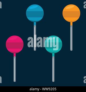 colorful sweet lollipops vector illustration Stock Vector