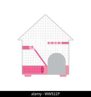 cute hamster cage on white background vector illustration design Stock Vector
