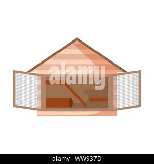 cute hamster cage on white background vector illustration design Stock Vector