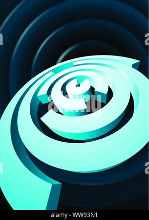 Abstract rotating circles with cut sectors Stock Vector