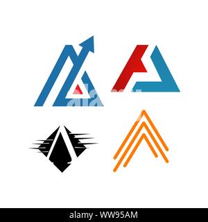 Letter A Logos a Modern triangle logo vector inspirations Stock Vector