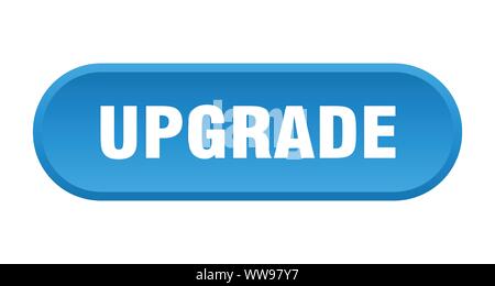 upgrade button. upgrade rounded blue sign. upgrade Stock Vector