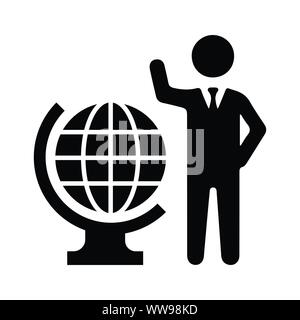 Well organized and fully editable Global Business Icon, International Business for any use like print media, web, commercial use or any kind of design Stock Vector