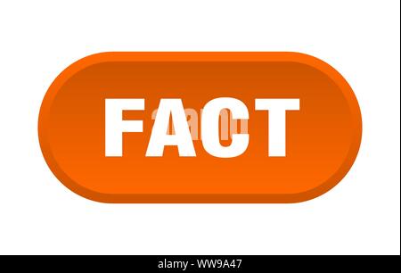 fact button. fact rounded orange sign. fact Stock Vector