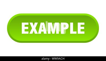 example button. example rounded green sign. example Stock Vector