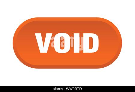 void button. void rounded orange sign. void Stock Vector