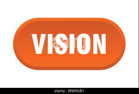 vision button. vision rounded orange sign. vision Stock Vector