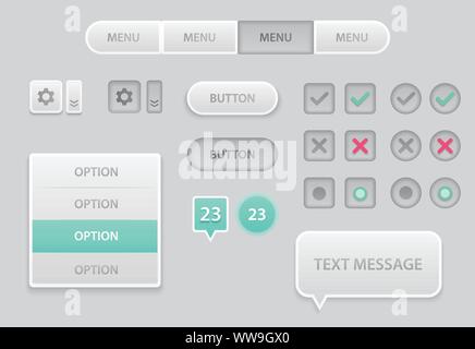 vector illustration web buttons set Stock Vector