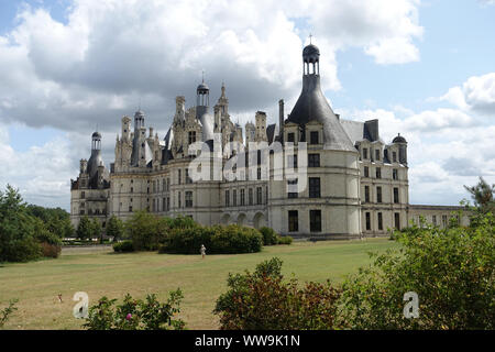 Chambord, France 30 July 2019: Chateau de Chambord in the Loire Valley in France Stock Photo